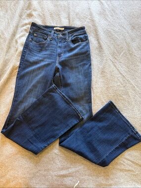 Levi’s Women's Dark Blue Denim Flare Jeans 726